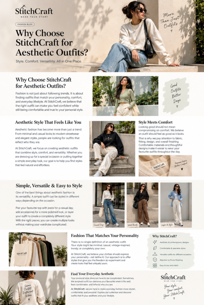 Why Choose StitchCraft for Aesthetic Outfits.